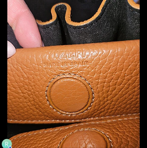 EuC YUZEFI Scallop Scallop BAG Pebble Grained Cinnamon With Tags - Picture 15 of 16